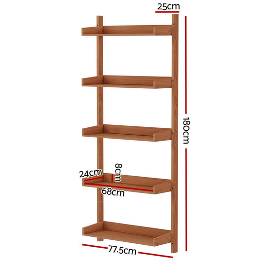 Artiss Bookshelf Floating Shelf CAPIZ Oak