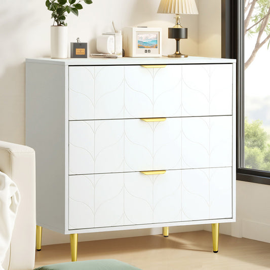 Artiss 3 Chest of Drawers Lowboy Cabinet White