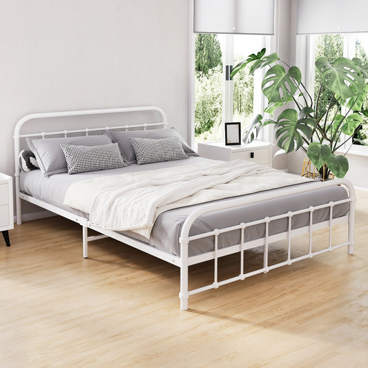 Artiss Bed Frame Metal Bed Frame LEO - Double (White)