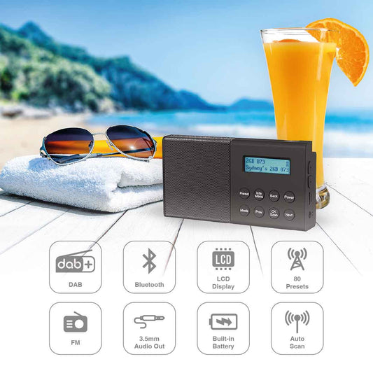 Laser DAB Plus FM Portable Radio with Bluetooth