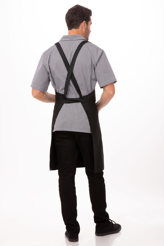 Cross-Back Black Bib Apron by Chef Works