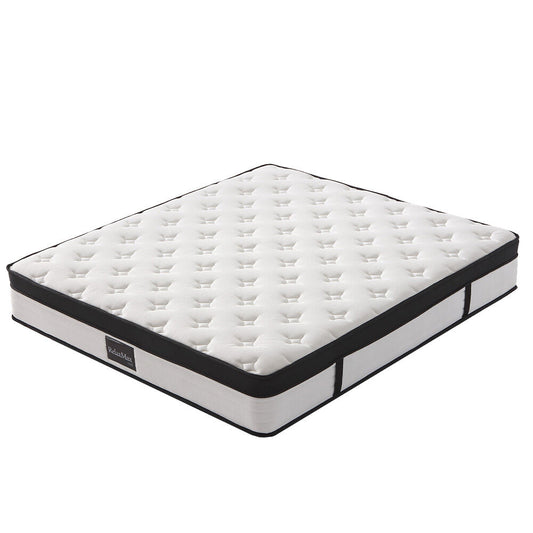 KINGSTON SLUMBER RelaxMax 31cm Queen Mattress, Medium, Euro Top, 5-Zone, Pocket Spring, Knitted Fabric