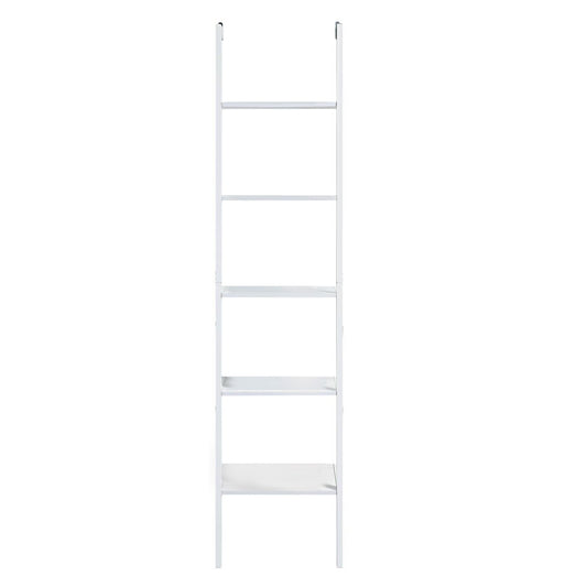 Sarantino Amelia 5-Tier Ladder Shelf in White