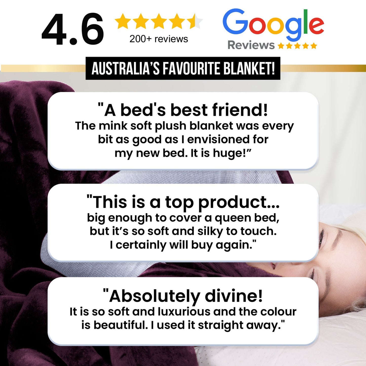 Laura Hill 600gsm Faux Mink Blanket Queen Size Double-sided Throw Rug Large Super Luxurious Soft - Green