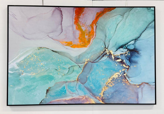 Marble Framed Canvas Wall Art - Large