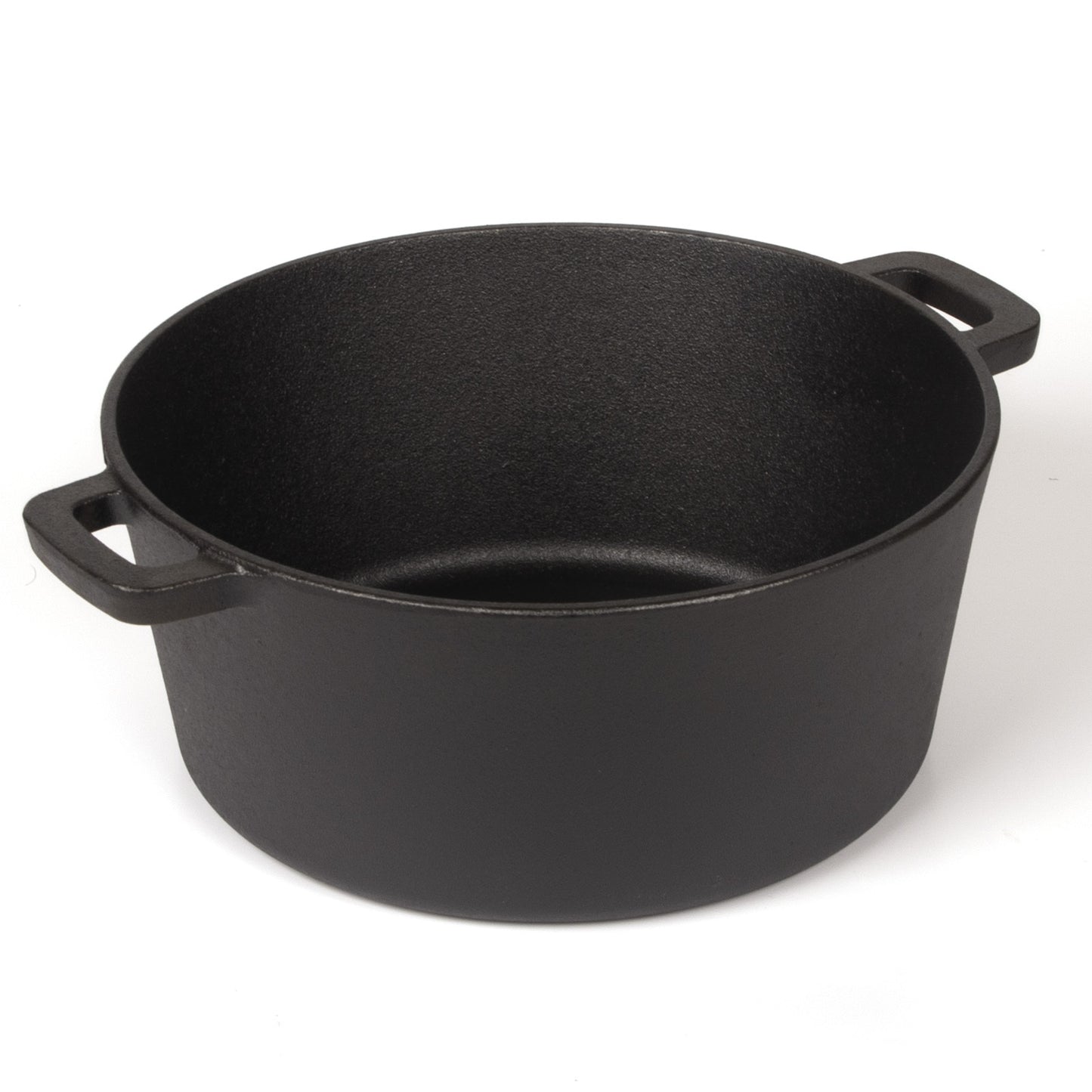 26cm 2-in-1 Cast Iron Dutch Oven & Skillet Set Pre-Seasoned Dual-Use Pot with Lid Fry Pan, Durable & Versatile Cookware