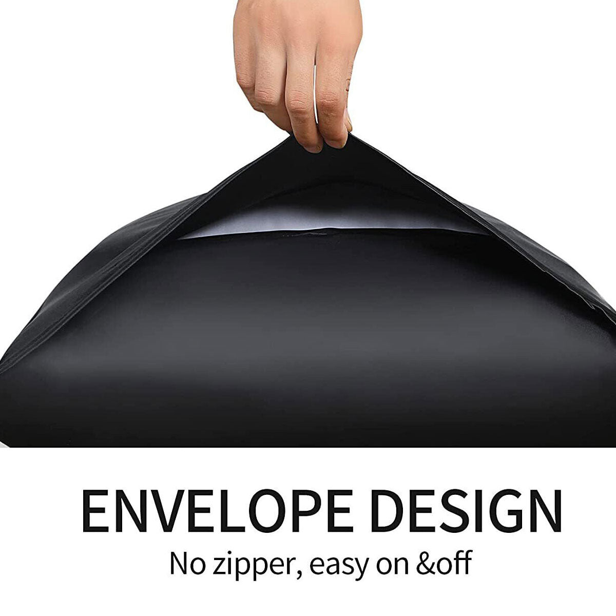 Pair of Standard Satin Silk Pillowcases with Envelope Closure 51 x 76 cm Rose