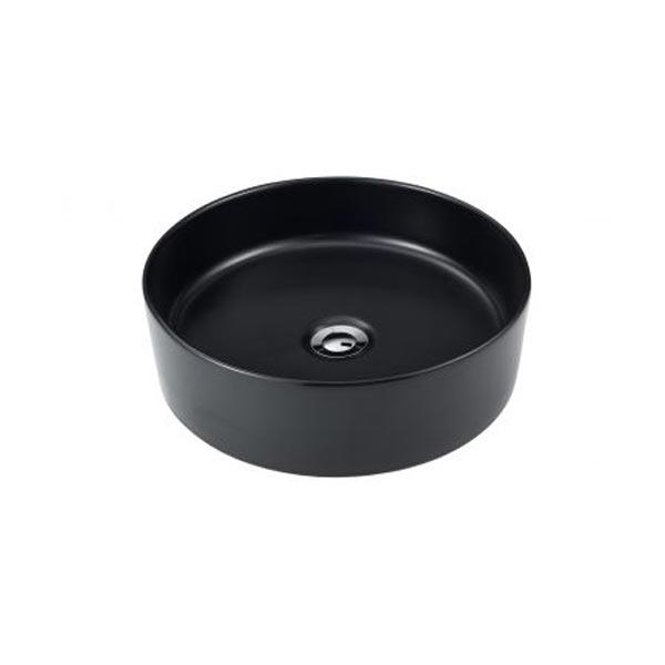 2023 Matte Black matte Round 360 mm Dia top counter basin porcelain sink
