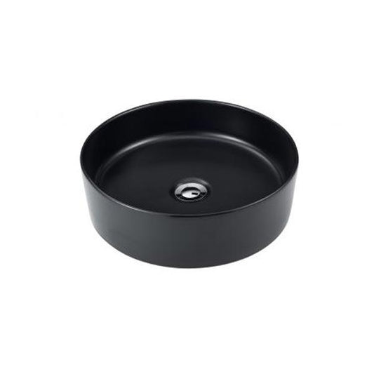 2023 Matte Black matte Round 360 mm Dia top counter basin porcelain sink