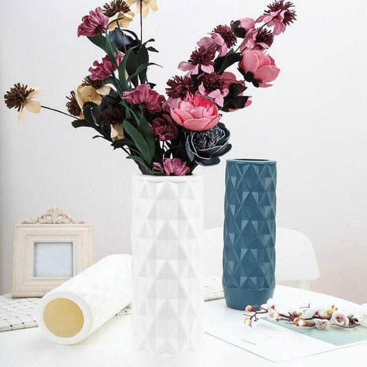 Creative Plastic Vase for Home Decoration - Flower Arrangement Container - Pink