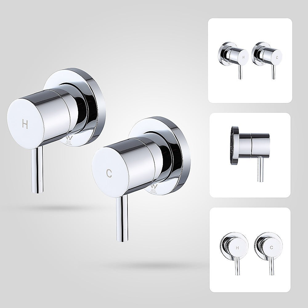 Bathroom Shower Bath Hot and Cold Mixer WATERMARK Certified in Chrome