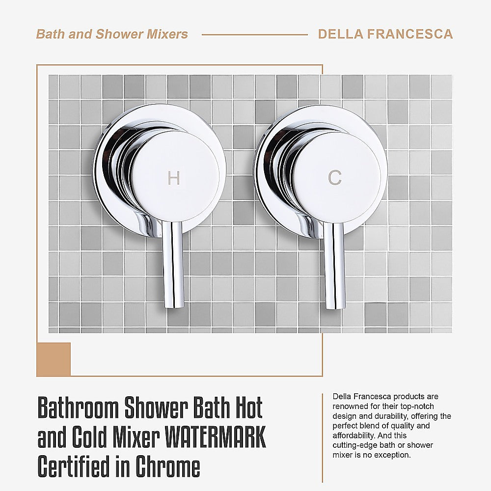 Bathroom Shower Bath Hot and Cold Mixer WATERMARK Certified in Chrome
