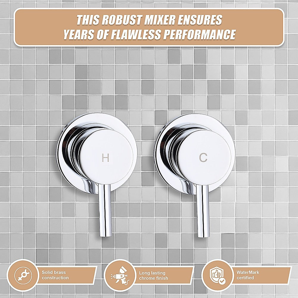Bathroom Shower Bath Hot and Cold Mixer WATERMARK Certified in Chrome