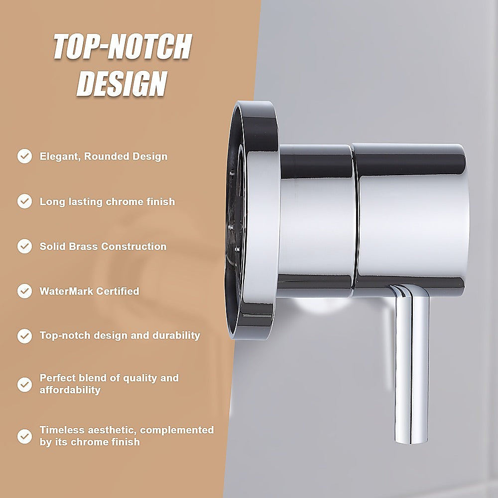 Bathroom Shower Bath Hot and Cold Mixer WATERMARK Certified in Chrome