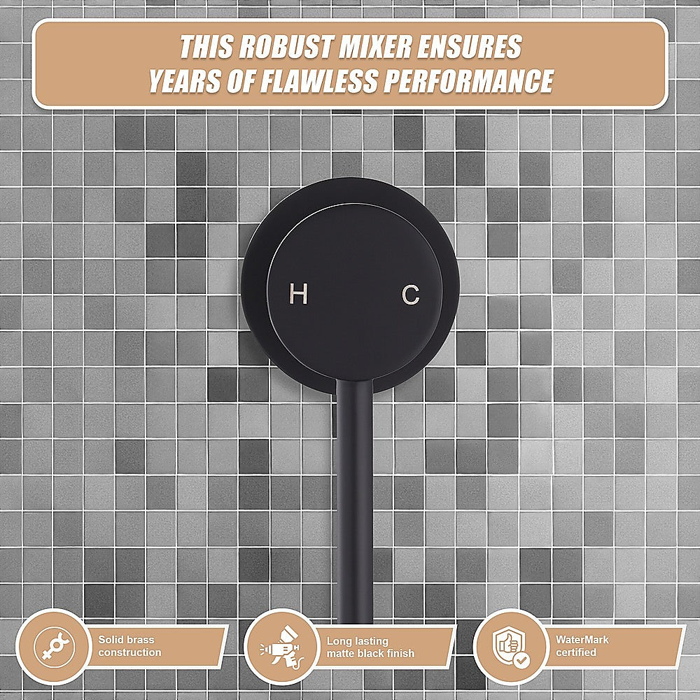 Single Round Shower Bath Mixer Tap Bathroom WATERMARK Approved