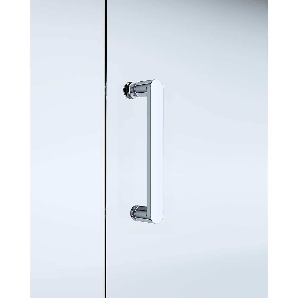 40mm Adjustable Contemporary Corner Sliding Chrome Shower Screen 86x92cm