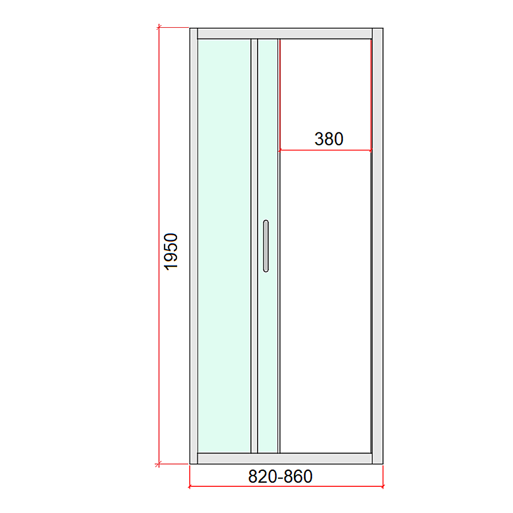 40mm Adjustable Contemporary Corner Sliding Chrome Shower Screen 86x92cm