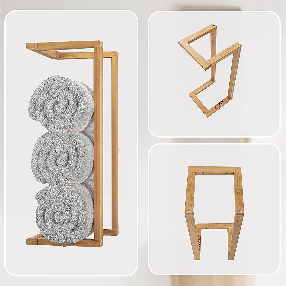 Wall Towel Rack for Rolled Towels Bathroom Storage