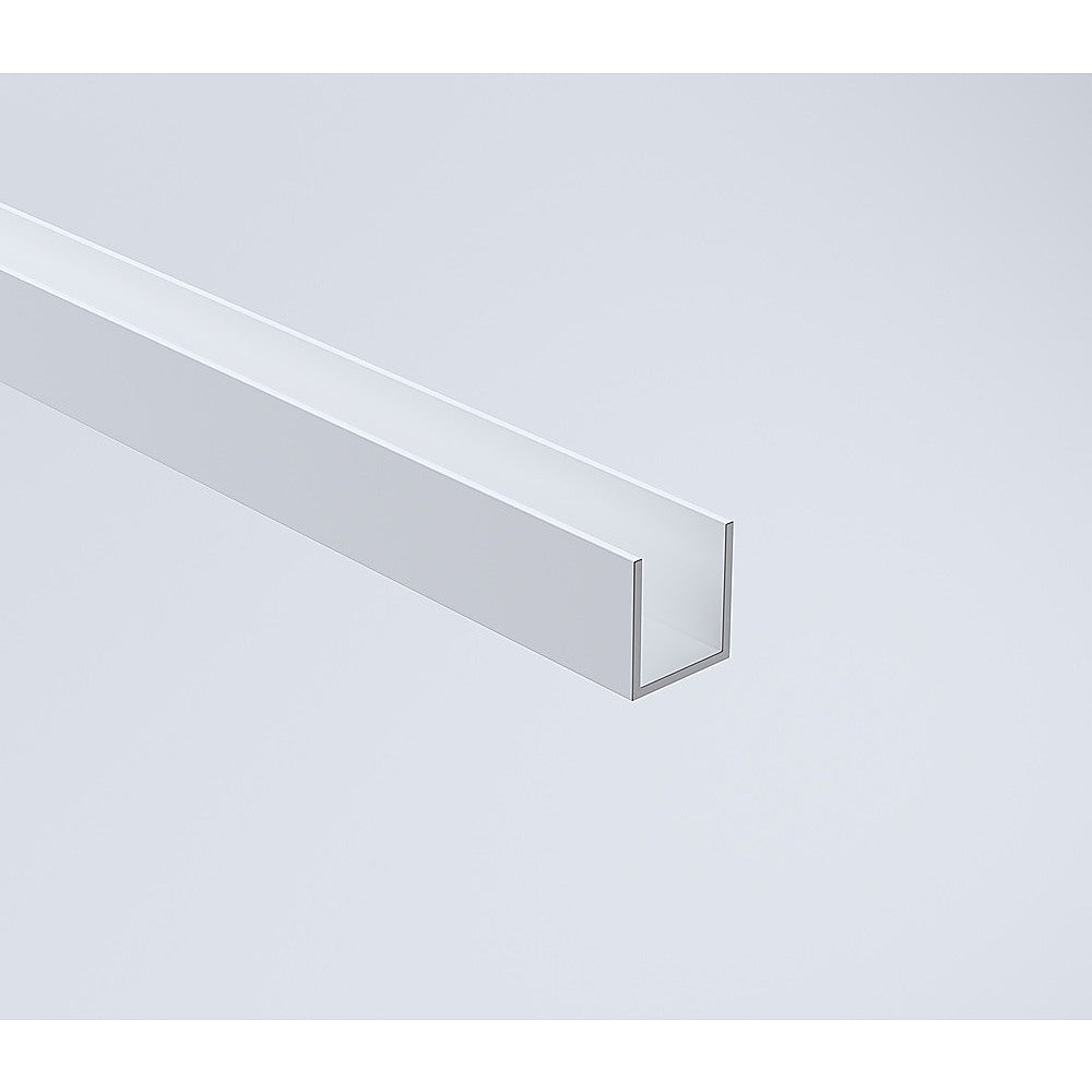 120x200cm Glass Shower Screen with White Wall Channel & Round Pole