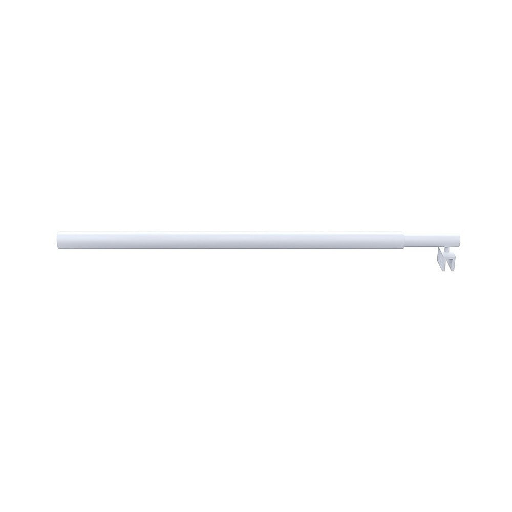 120x200cm Glass Shower Screen with White Wall Channel & Round Pole