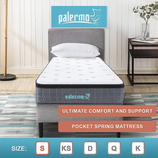 Mattress Single Euro Top Pocket Spring Motion Isolation CertiPUR-US Certified