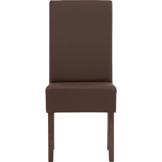 Mesi Dining Chair x2 - Cocoa Legs Mocha Colour Vinyl Upholstery
