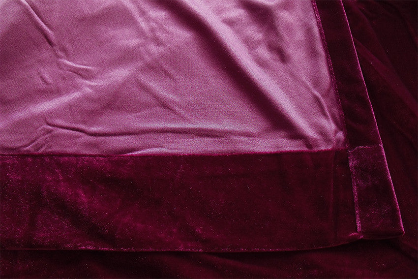 Large Velvet Curtains 610 x 230cm with 4m blockout + 30 Hooks New Burgundy