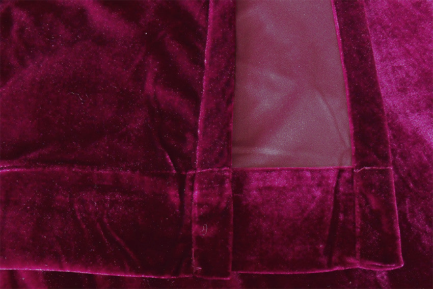 Large Velvet Curtains 610 x 230cm with 4m blockout + 30 Hooks New Burgundy