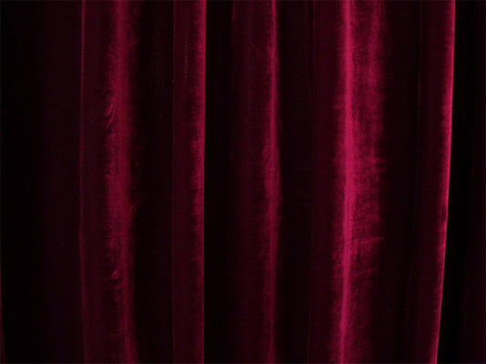 Long 4-Way Stretch Velvet Curtains 600x265cm with 30 hooks Pinch Pleat Burgundy
