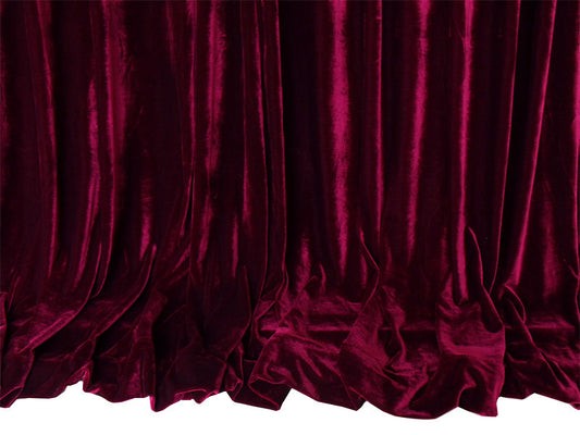 Long 4-Way Stretch Velvet Curtains 600x265cm with 30 hooks Pinch Pleat Burgundy