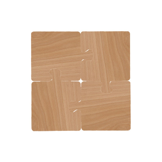 Light Yellow Natural Black Walnut Wooden Coasters, Heat-Resistant Tea Cup Pads, Puzzle-Shaped Drink Mats, Eco-Friendly Tea Accessories Set