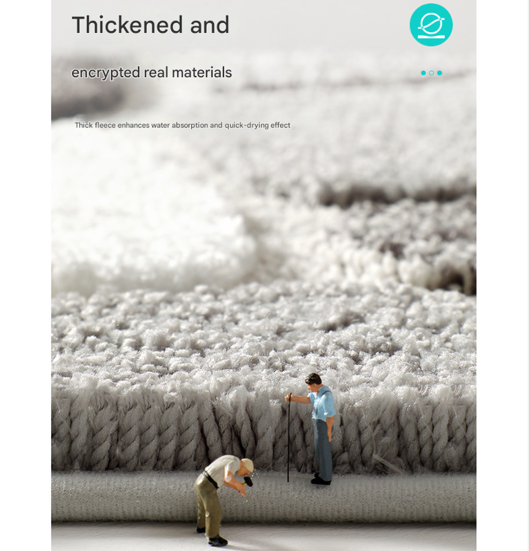 Peaceful Beach Bath Mat - Super Absorbent, Non-Slip Bathroom Floor Mat - 50x80cm