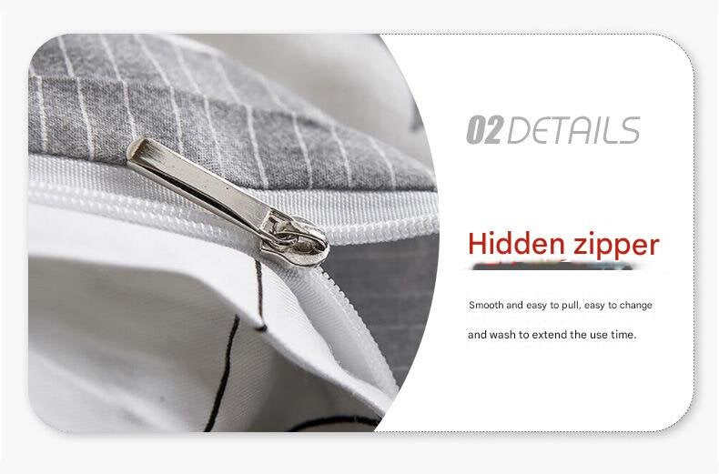 Geometric Print Duvet Cover - 3 Piece Purple Ombre Bedding Set Quilt cover 230X265cm-Pillowcase 51X92cm