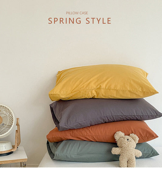 Pink 100% Cotton Pillowcase Set - Envelope Closure(without pillow core)