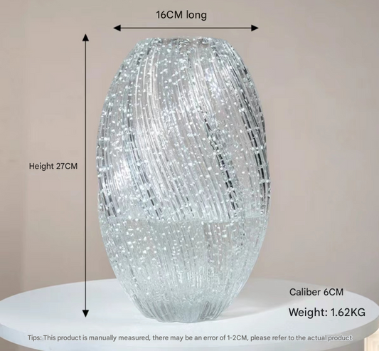 Maltose Vase Luminous INS-Style Glass Vase Modern Minimalist Hydroponic Flower Holder Creative Desktop Decorative Floral Arrangement