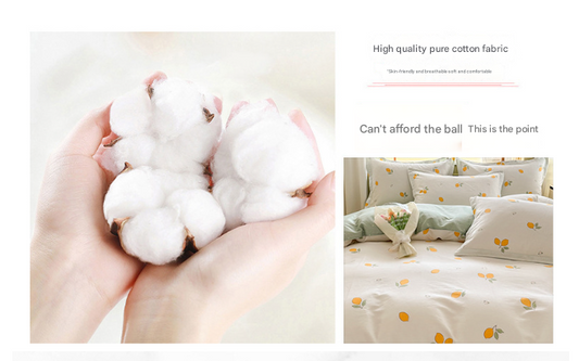 Fragrant Flowers 100% Cotton Pillowcase Set (Pack of 2) - Breathable Standard Size 48x74cm Pure Cotton Pillow Covers