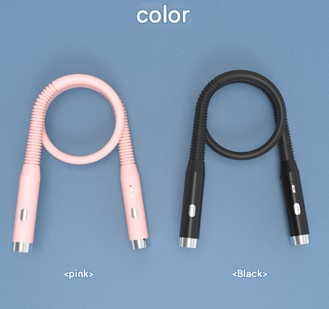 Pink Hands-Free LED Neck Reading Light - USB Rechargeable with 3 Color & Brightness Modes, Flexible Gooseneck for Books, Crafts & Knitting