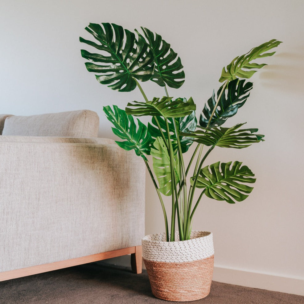 120cm Faux Artificial Potted Monstera Plant