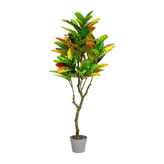 125cm Faux Artificial Potted Codiaeum Plant