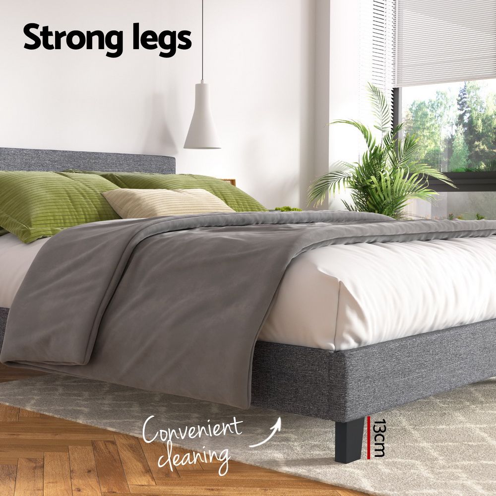 Artiss Bed Frame Double Size Grey NEO