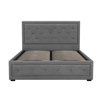 Artiss Bed Frame Double Size Gas Lift Grey TIYO