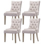 Artiss Dining Chairs Set of 4 Linen French Provincial Beige