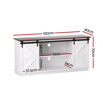 Artiss Buffet Sideboard Storage Cabinet Kitchen Cupboard Sliding Doors White