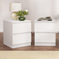Artiss 2x Bedside Table 2 Drawers - PEPE White