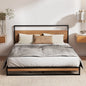 Artiss  Metal Bed Frame Double Size Beds Platform with Mattress