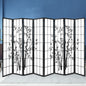 Artiss 8 Panel Room Divider Screen 348x179cm Bamboo Black White