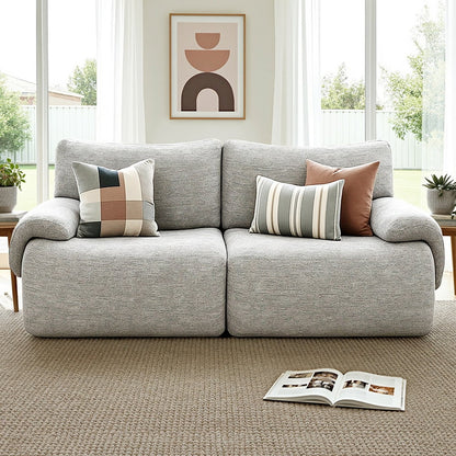 Artiss 2 Seater Sofa Modular Sectional Sofas Couch Bed No Assembly Living Room Grey