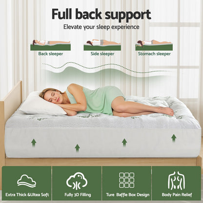 Giselle Mattress Topper 5cm Pillowtop toppers Bamboo Queen