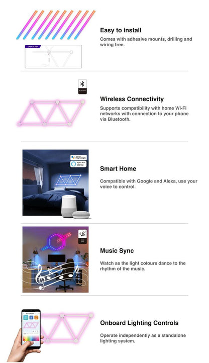 Laser Smart AmbiColour Light Bars RGB WiFi