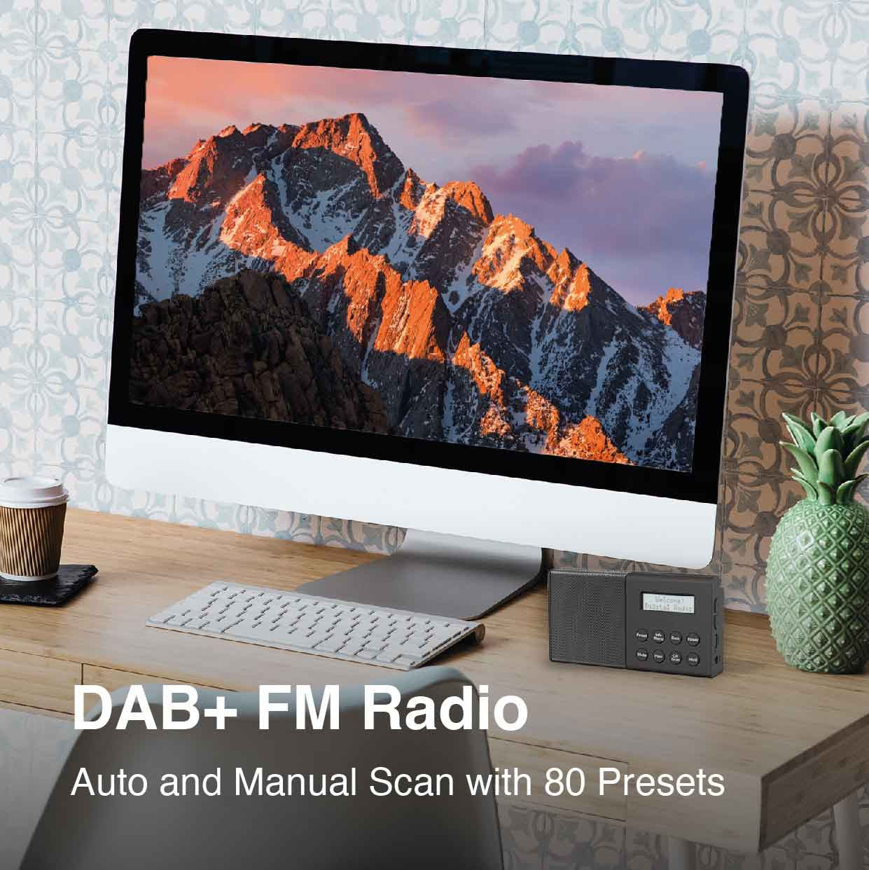 Laser DAB Plus FM Portable Radio with Bluetooth